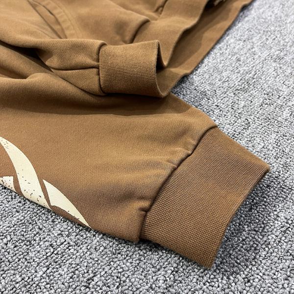 Men's Custom Hoodie Joggers Set Ripped Screen Print Distressed Zipper Hoodie Wide Leg Baggy Sweatpants With Custom Label