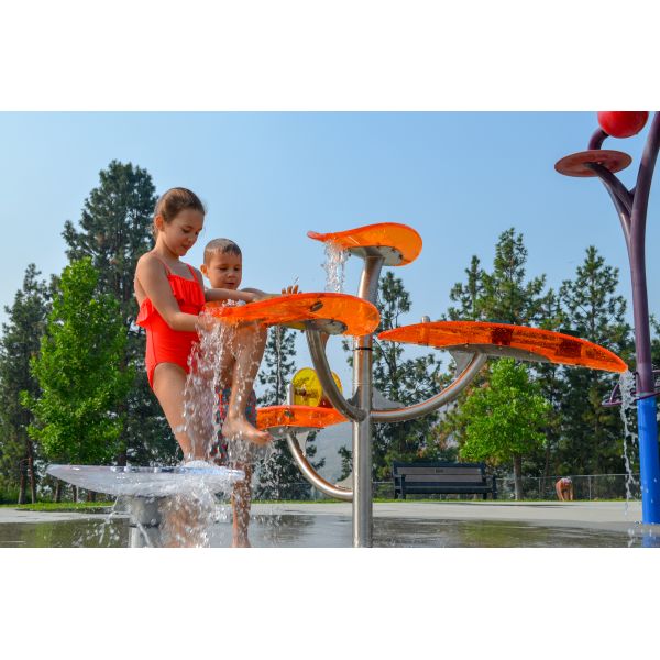 Water Park Splash Pad Accessories Fiberglass Steel Aqua Water Slide Accessories