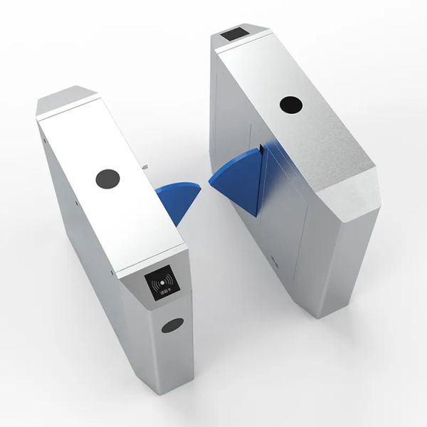 Face Recognition Flap Barrier Gate with 600mm Lane Width and LED Indicator for Secure Access Control