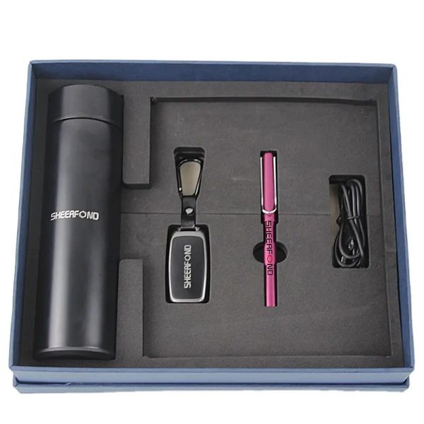 Беспроводная поручая кружка подарка тетради A5 корпоративная и ключевой цепной переходник