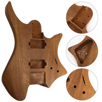 Premium Wood Headless Guitar Body Unfinished  DIY Guitar Accessories Parts