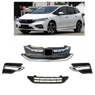 CLA Honeycomb Matt Black Car Chrome Grille Front para Honda Jade 2017 2018 2019 2020 FR1 71121-T4N-H71