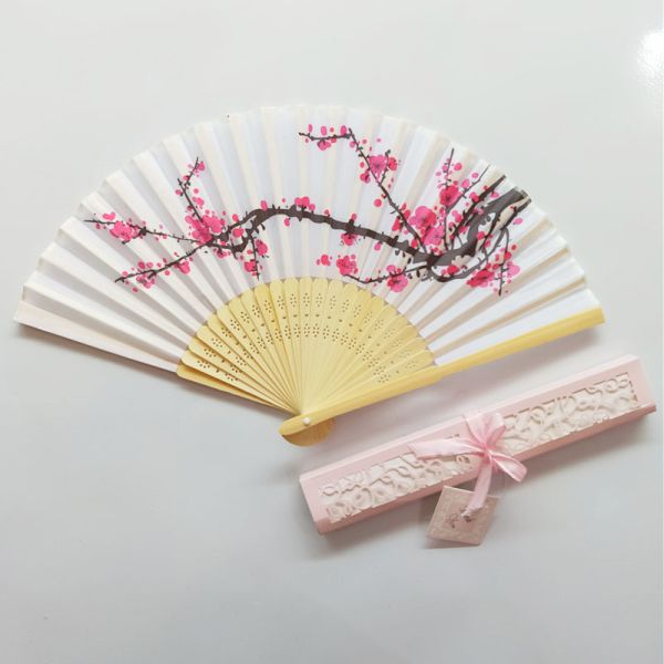 [I AM YOUR FANS ]Japanese Mini Silk Dance Fans Bamboo Silk Folding Hand Fan