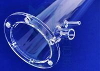 Flange do tubo de quartzo transparente de grande diâmetro para a tubulação química