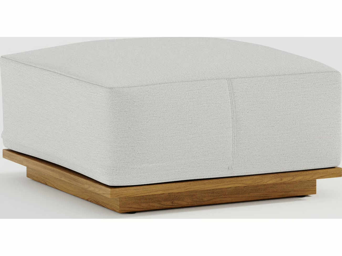 Corner Lounge Set Aluminum in Teak Finish Outdoor Sectional Sofa. Parlo SN-2675