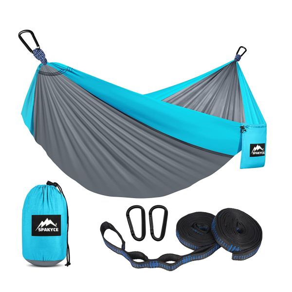 SPAKYCE High Quality Colorful Custom Nylon  Camping Hammock Tree Hammock Portable  Hammocks