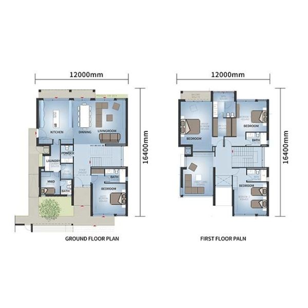 AS4600 Легкая стальная рама Сборные дома для роскошных вилл