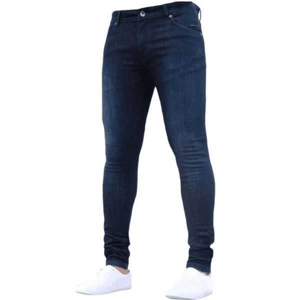 Best WASHED Casual Jeans Zipper Fly Denim Jean Pant Light Blue Pencil Pants Gentlemen