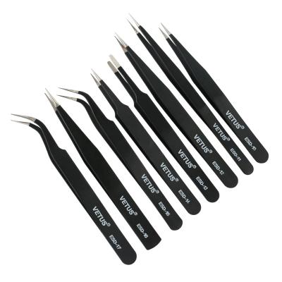 Eyelash Extension Tweezers VETUS Pink Tweezers High ESD Anti - Static Sturdy And Durable Lash Tweezer