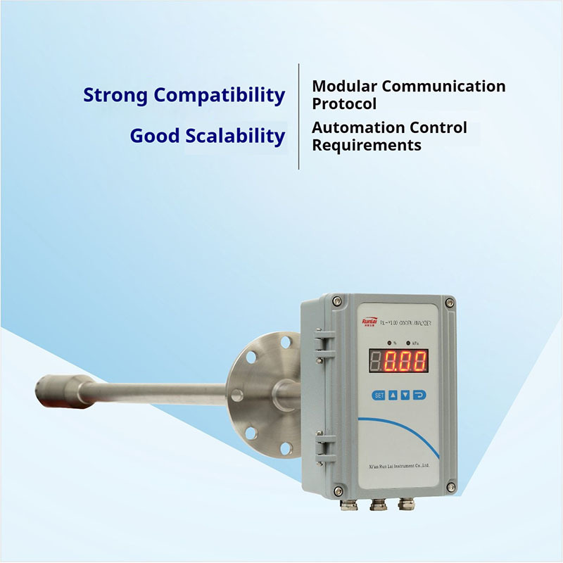 Industrial Zirconia Flue Gas Oxygen Analyzer T90 15s Rapid Response Online Oxygen Analyzer