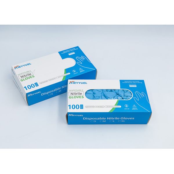 Nitrile Latex Rubber Disposable Exam Gloves Protection Antibacterial Hand​
