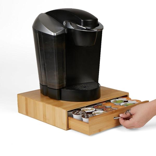 High Durability Bamboo Office Supplies Wood Coffee Mug Holder Organizer