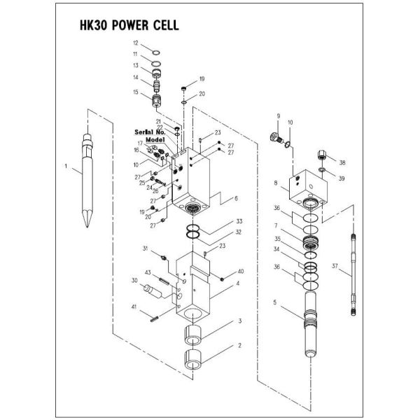 Гидравлический набор уплотнения выключателя набора обслуживания молотка D3691500 приспосабливает HK30