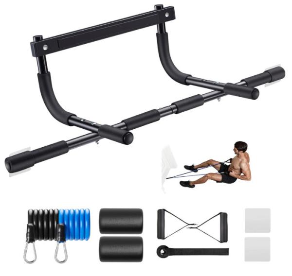 Doorway Pull Rod Upper Body Fitness Exercise Rod Doorway Grip Strength Trainer Portable Indoor Fitness Coach Home Use