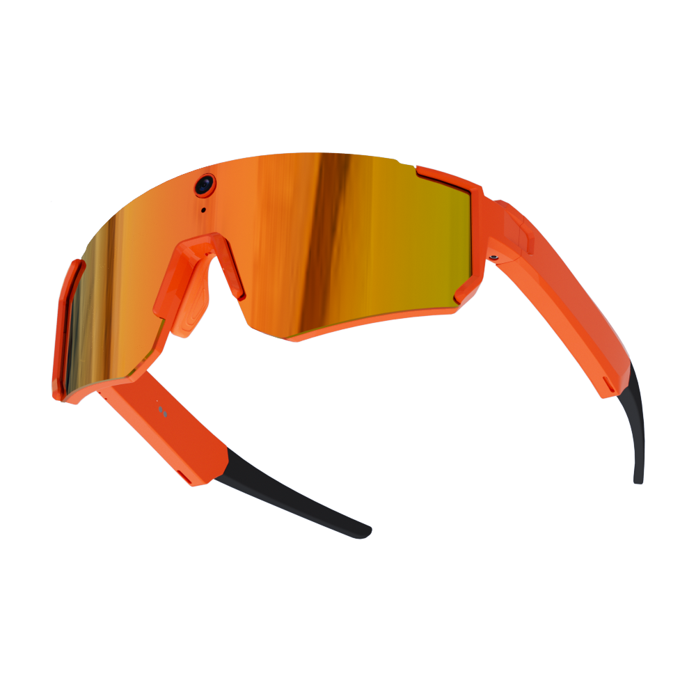 V06 Smart Glasses-1200P Video AI Object Recognition IP54 Waterproof Magnetic Charging Voice Control Semi-Open Stereo