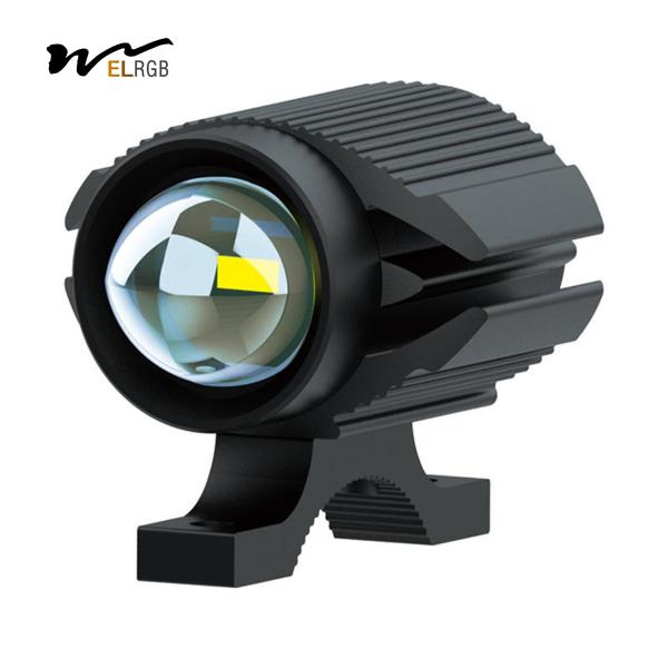 6000K 2 polegadas Lâmpadas redondas de nevoeiro 30W LED Luzes de motocicleta Spot Beam Dual Color