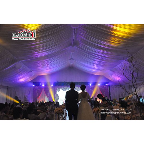 300 people capacity glass wall aluminum frame PVC roof cover white wedding tent
