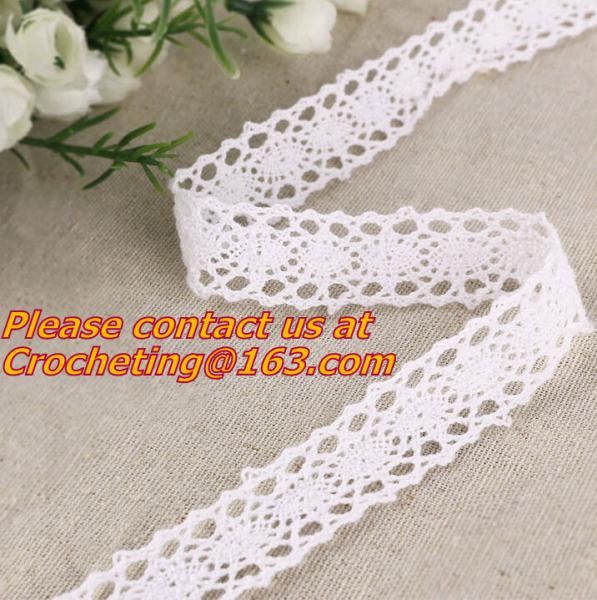 10m Vintage Style Cotton Crochet Lace Edge Trim Ribbon Sewing Ivory, White