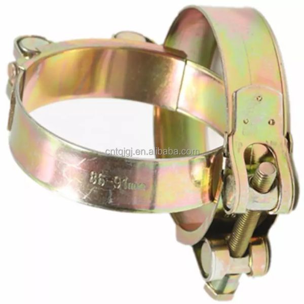 ODM Heavy Duty Clamp Manufacture Exhaust Hollow T Bolt European Clamp Carbon Steel Pipe Clamps Metric Measurement System