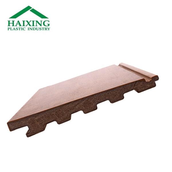 Solid WPC/PVC Wood Natural Plastic Fence Panel for Outdoor and Indoor Applications