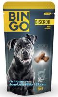 Esteja acima o saco de empacotamento da alimentação do alimento para cães com rasgam fora o selo do slider, empacotamento plástico dos deleites plásticos Ziplock superiores do cão do slider