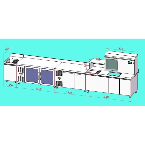 Boba Tea Equipment Black Titanium Bar Combination Bubble Milk Tea Machine
