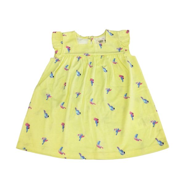 Summer Outlet Flower Decorate Baby Dress in Shoulderless Style for Toddlers' Clothing