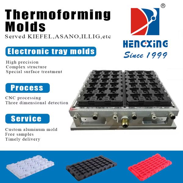 Wear-Resistant Aluminum Thermoforming Mould With Smooth Surface And High Precision For Electronic Tray Molds For Positive And Negative Pressure Thermoforming Machine