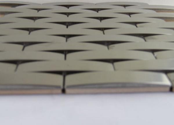 3d Arch Stainless Steel Mosaic Tile Backsplash , Stainless Steel Kitchen Tiles 8mm Thick