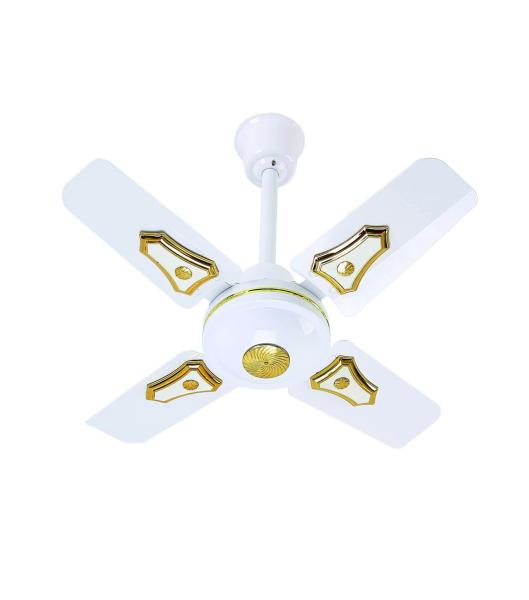 Ventilateur de plafond blanc de 24 pouces avec lumière, ventilateur électrique avec télécommande