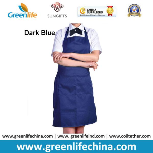 Dirty resistant coffee color unisex working apron with 2pockets for coffee shop waiters