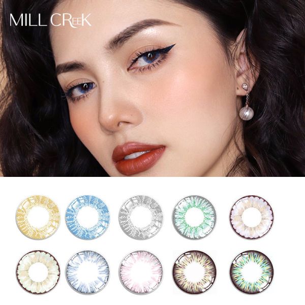 Soft 14.5mm 3 Tone Natural Sterling Gray Contact Lenses Yearly