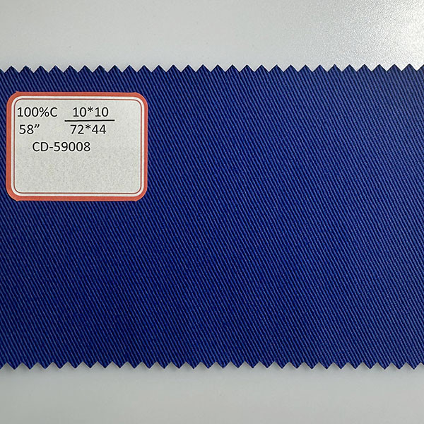 Flame Retardant Clothing Fabric 10*10 72*44 Blue Cotton Twill Fabric