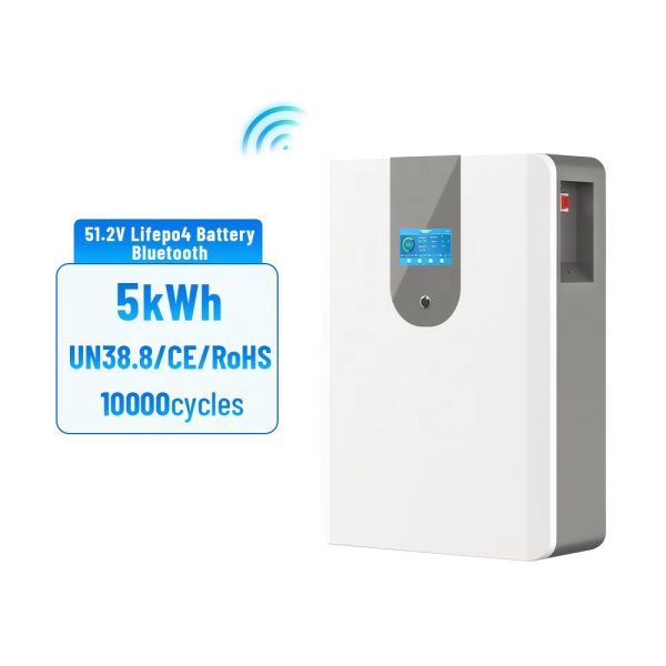 48V 5kWh Wall-mounted LiFePO4 Lithium Battery with 100Ah Capacity for Solar Energy Storage