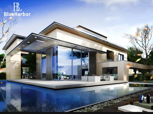 Residential Prefab Steel House Two Story Prefabricated Villa