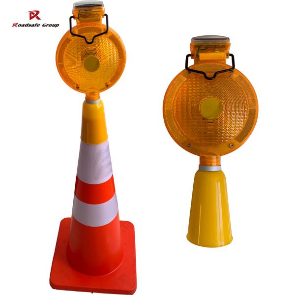 185mm Garage Temporary Traffic Warning Light Intelligent Concrete Traffic Barriers