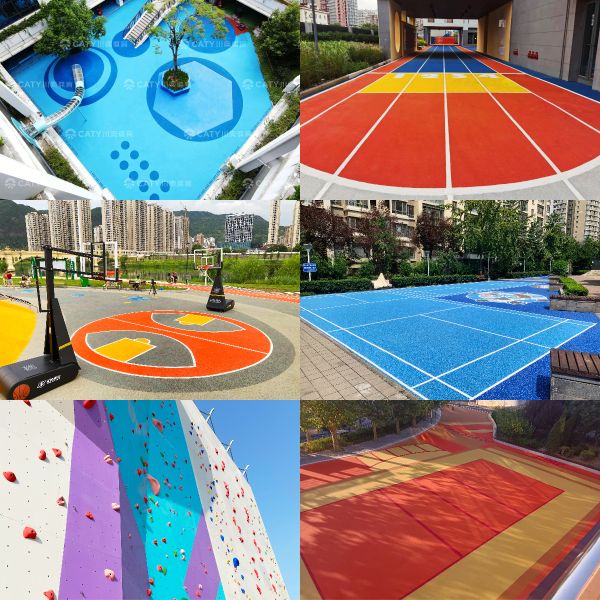 1-3mm UV Resistant EPDM Rubber Flooring for Kids Play Area Hotel Playground Kindergartens 