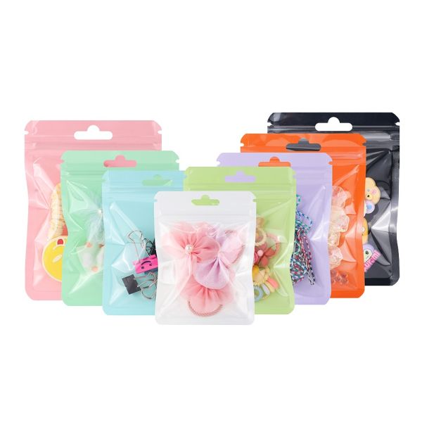 Custom Coloured Transparent PET/CPP Three Side Seal Zipper Bag for Jewelry Watch Eyewear Packaging Digital Printed Reseal Bags