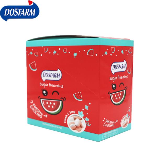 Double Color Shape Sugar Free candy Vitmain C Fresh Cooling Watermelon Flavor Bag Packing After Dinner Mints