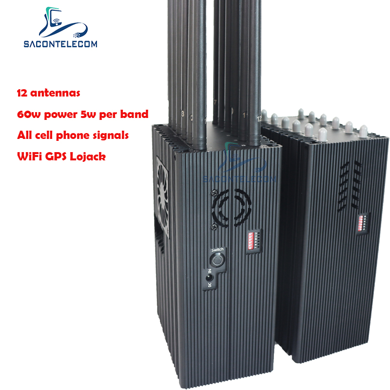 Jammer 2G 3G 4G 5G WiFi GPS Lojack сигнала сотового телефона радиуса 60w 40m