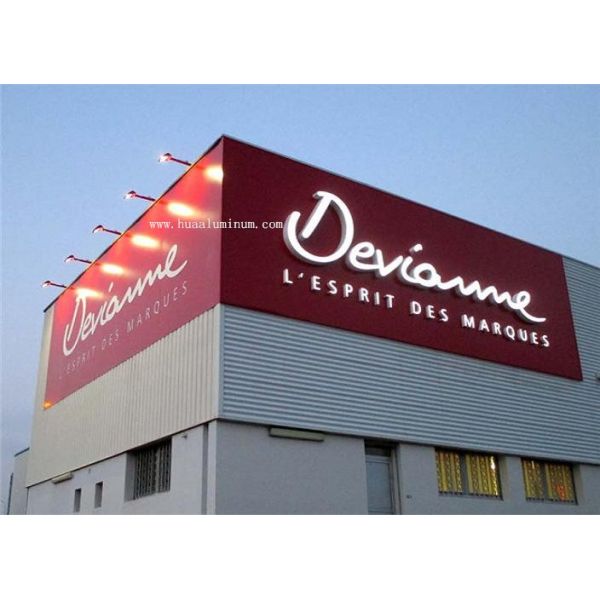 Fireproof Aluminum Composite Sign Panel Sheet , PVDF Coated Aluminum Sign Board 4x8