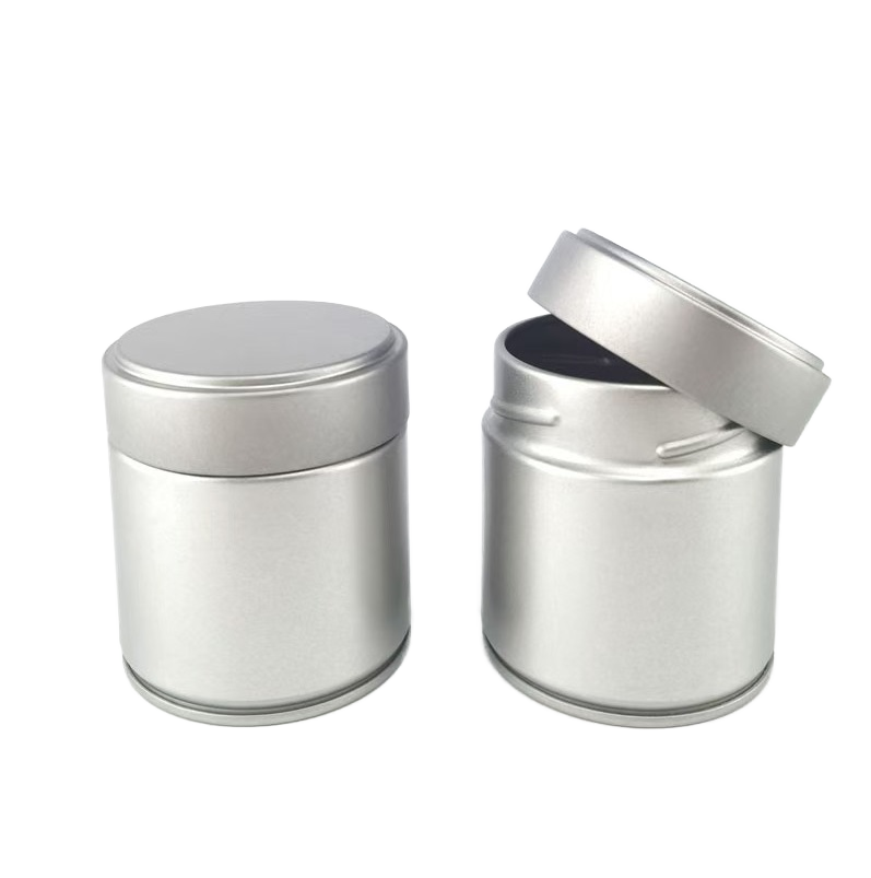 Airtight Food Grade 30g 50g 100g Matcha Tin Can Green Tea Powder Tin Container with Screw Lid