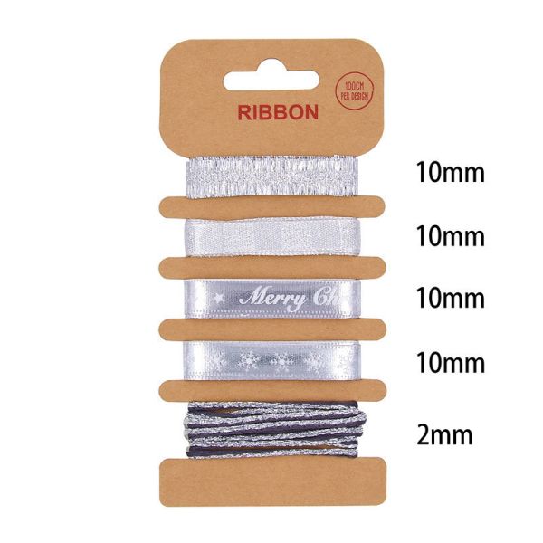 ОДМ полиэстерная лента 2 мм 10 мм 15 мм Рождественская подарочная лента