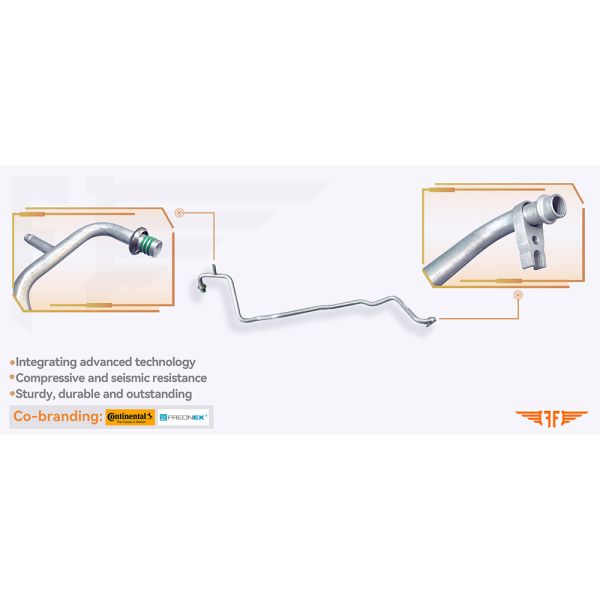 Sharan 1.9L Aluminium Car AC Discharge Line 7M1820741Q Suitable 96-00 Volkswagen