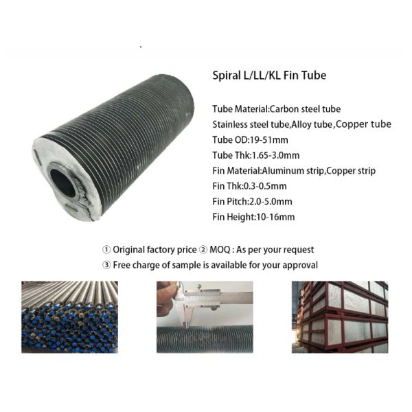 DELLOK Aluminium Sprial L/ll/kl/klm/g Fin Tube