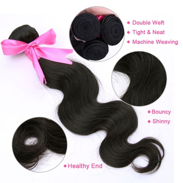 Brazilian Human Hair Body Wave, Natural Black Virgin Hair Wholesale