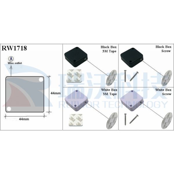 RW1718 Square Security Tether Plus Dia 38mm Circular Sticky Metal Plate