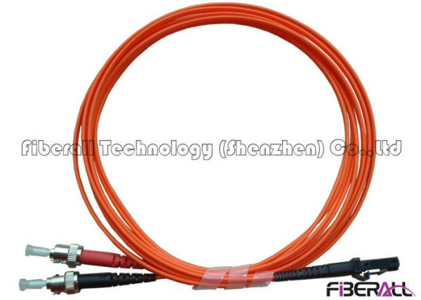 Dual Core MTRJ To ST Fiber Optic Jumper Cables With Multimode Orange Optical Cable