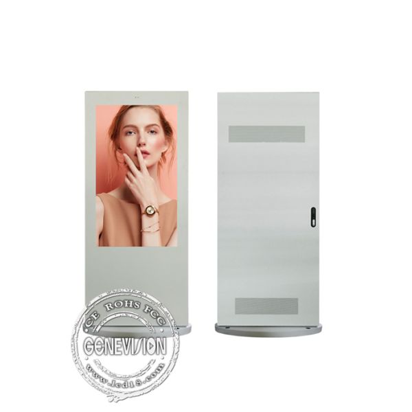 Пол рекламы 55 цифров киоска медиа-проигрывателя дюйма на открытом воздухе стоя Ип65 водоустойчивое