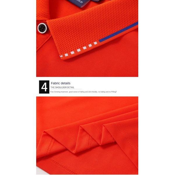 Men's Customized Short-sleeved Polo Shirt for Business Work Activity and Advertising